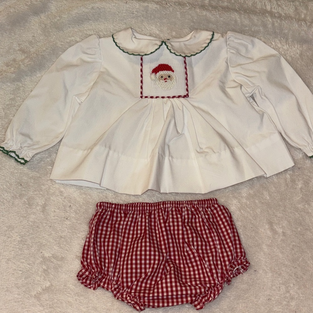 Petit Ami Santa bloomers set